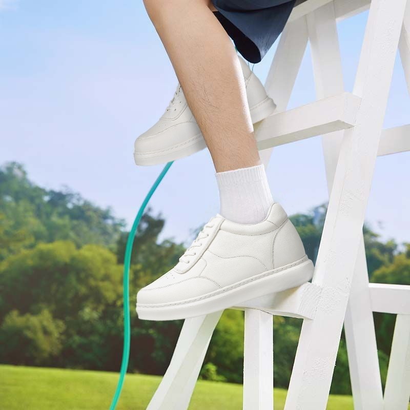 Witte Hoge Sneakers +9CM
