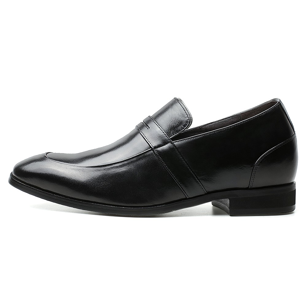 mens tall shoes mens high heel shoes Penny Loafers that add height 7 CM