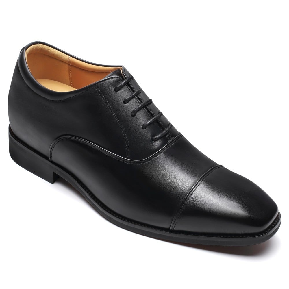 Black Leather Men's Oxford Shoes