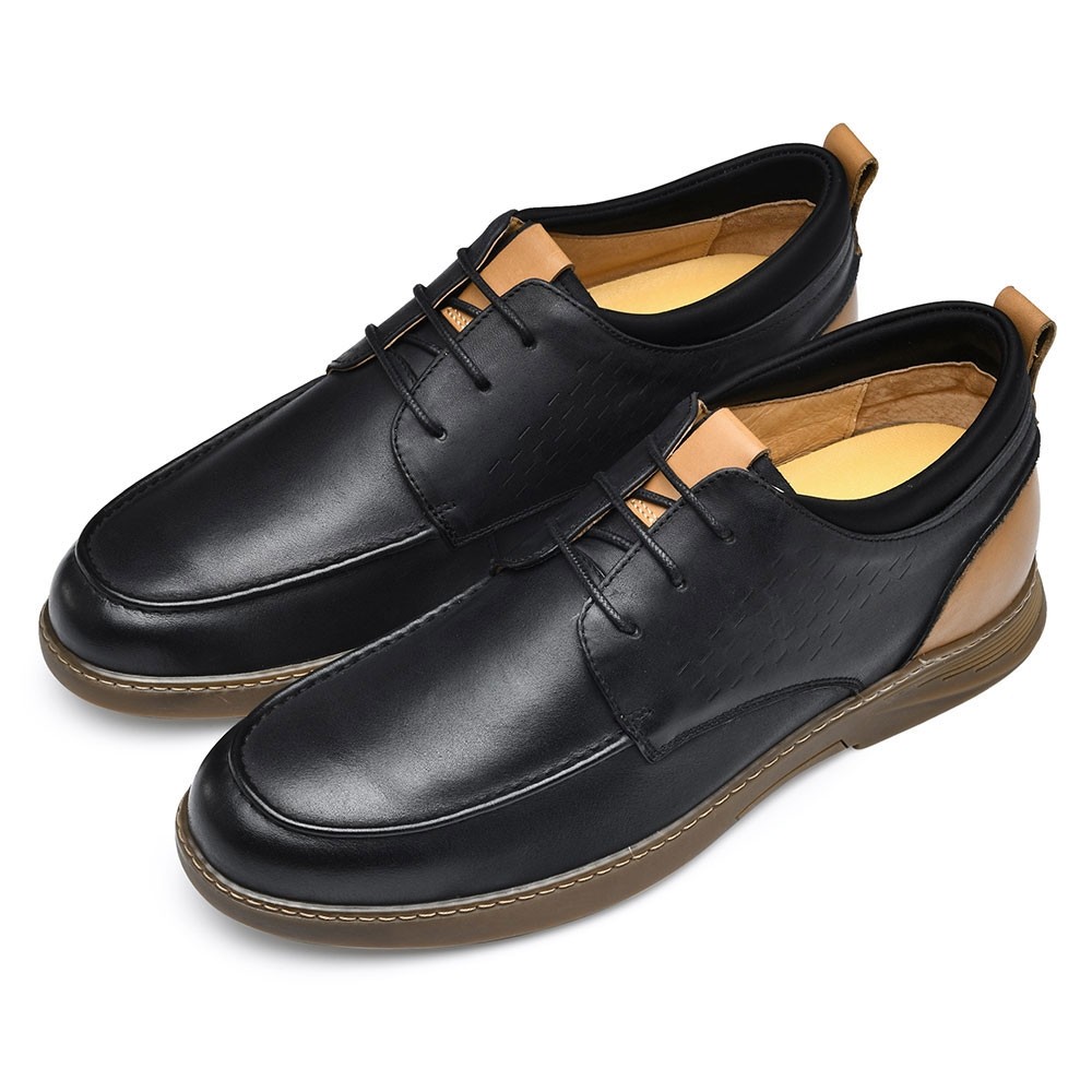 Chamaripa Men's Elevator Shoes - Casual Height Increasing Shoes Brown 5 ...