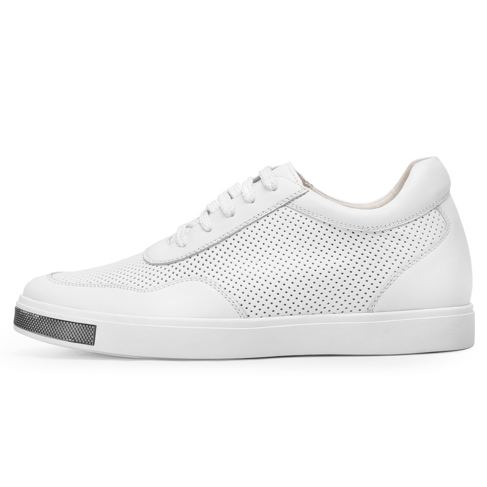 Chamaripa Sneakers Canada Men's Casual White Elevator Sneakers 2.36 Inches / 6CM