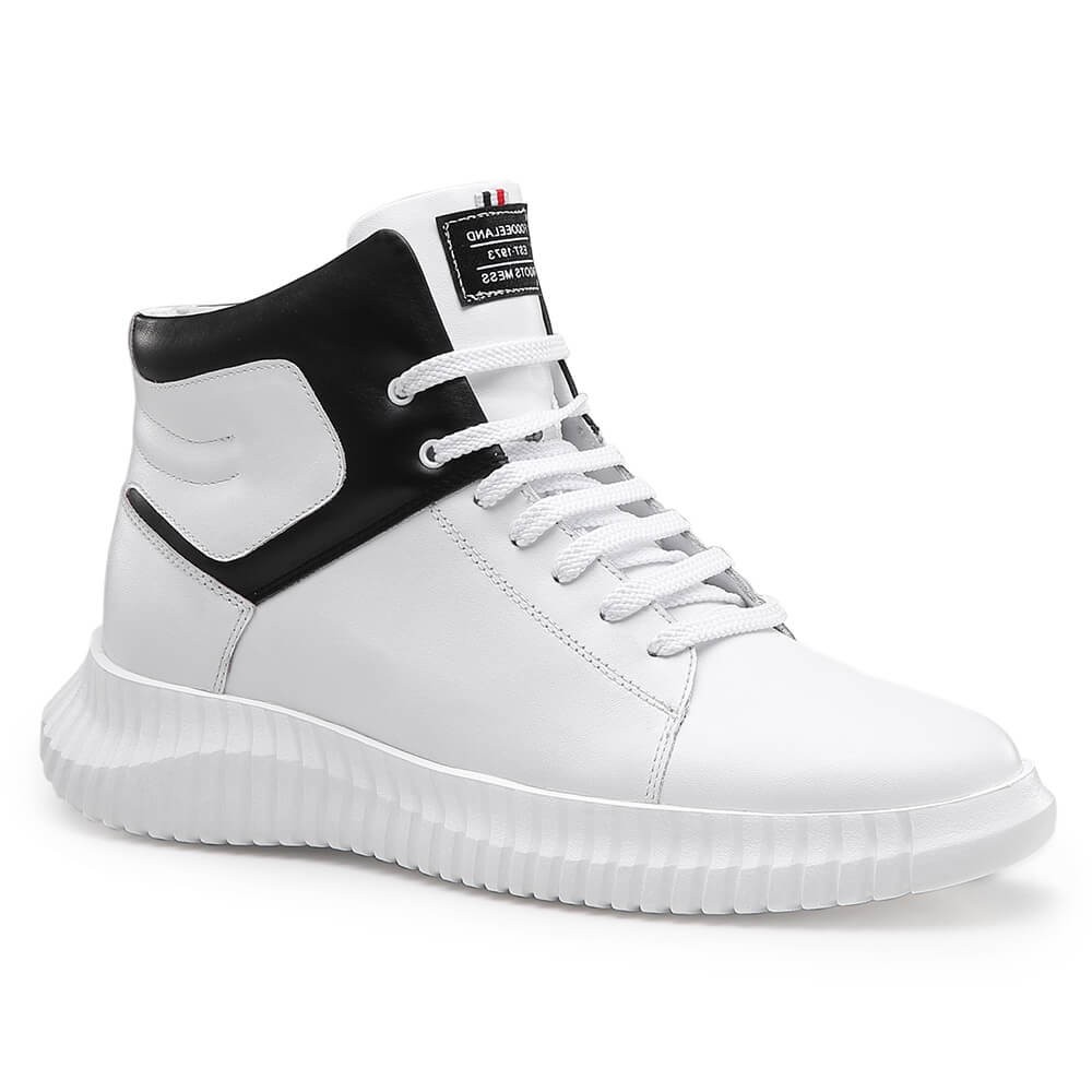 Chamaripa Elevator Sneakers White Height Increase High Top Sports Shoes ...