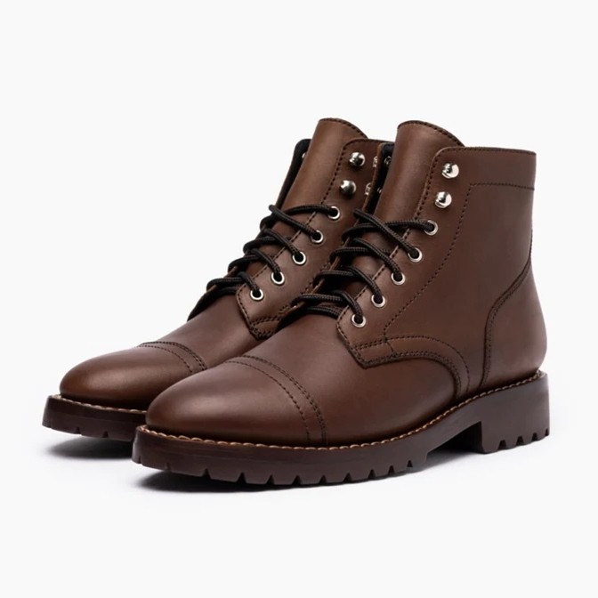 Handcrafted Luxury Customize Brown Elevator Men's Boots Shoes With Higher Heels 2.76 Inches / 7CM