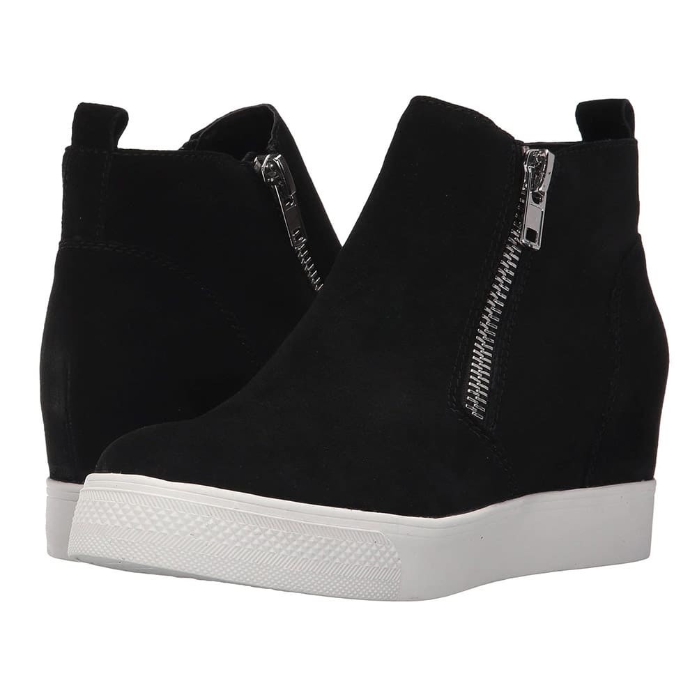 black high top wedge sneakers