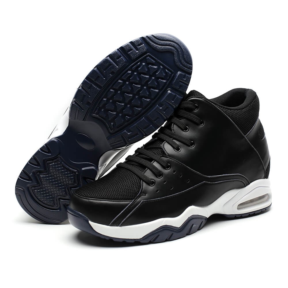 Chamaripa Height Increasing Basketball Shoe Black High-Top Sports Shoes ...