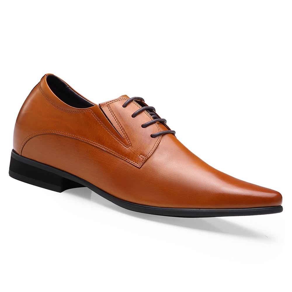 men shoes that increase height 8 cm tall men shoes brown Oxford ...