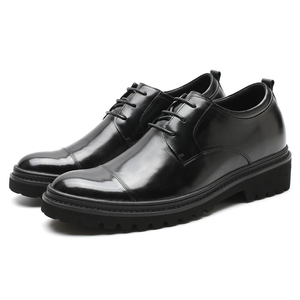 Chamaripa High Heel Dress Shoes Black for Male