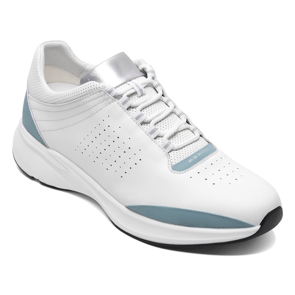 CMR CHAMARIPA Elevator Sneakers - Height Enhancing Shoes - Casual Men's White Sneakers 2.76 Inches / 7CM