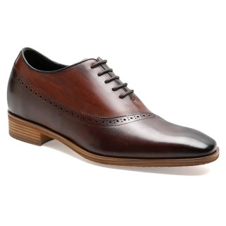 Black Calfskin Leather Get Taller Dress Shoes