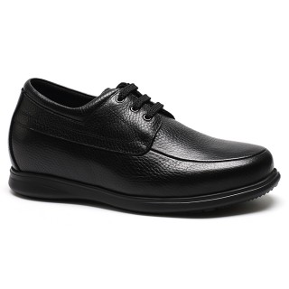 Leather Men Elevator Shoes Casual Height Increasing Shoes to Get Taller 7CM /2.76 Inches