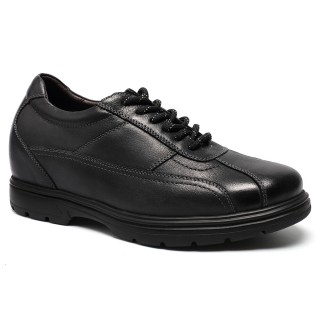 Leather Men Lifting Shoes Casual Height Increasing Shoes to Look Taller 8CM /3.15 Inches