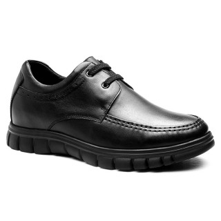 Leather Men Elevator Shoes Outdoor Hidden Platform Shoes to Look Taller 7CM /2.76 Inches