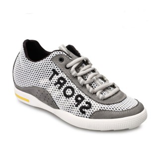 white/gray breathable height lovers shoes