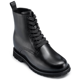Height Increasing Elevator Boots - Boots That Make You Taller - Black Casual Boots 8 CM / 3.15 Inches