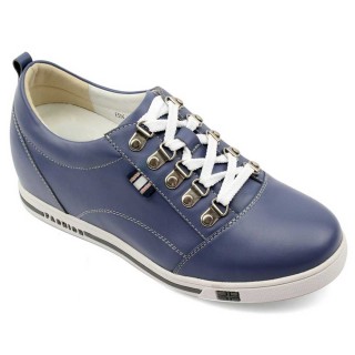 Mazarine Cow Leather Height Increasing Casual Shoes