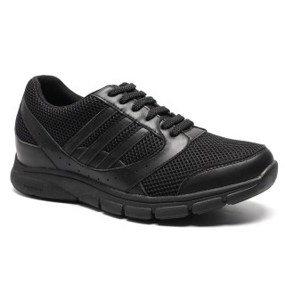 Black Mens Elevator Sneakers Sports Athletic Trainers Sneakers Shoes