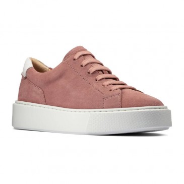 7 CM / 2.76 Inches rose suede women's elevator wedge sneakers