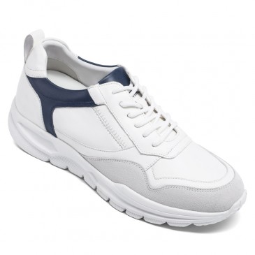 elevator shoes - height boosting shoes for men - men's casual leather sneakers 7 CM / 2.76 Inches