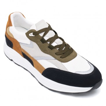 taller sneakers - elevator sports shoes - multi-color men's elevator sneakers taller 6 CM / 2.36 Inches