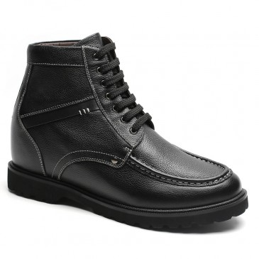 Chamaripa Height Increasing Boots Black Elevator Shoes Casual Tall Men Boots 9 CM / 3.54 Inches