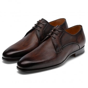 Chamaripa dress elevator shoes high heel men shoes brown leather derby shoes 7CM / 2.76Inches