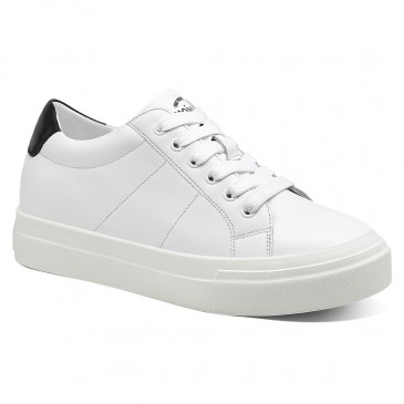 elevator shoes for women - women platform shoes - casual white sneakers for women 6CM / 2.36 Inches