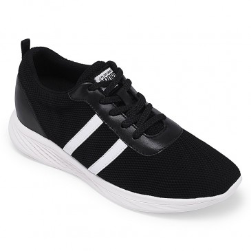 Chamaripa Elevator Sneakers Shoes Black Height Increasing Sports Shoes Lifting Sneakers 6 CM / 2.36 Inches