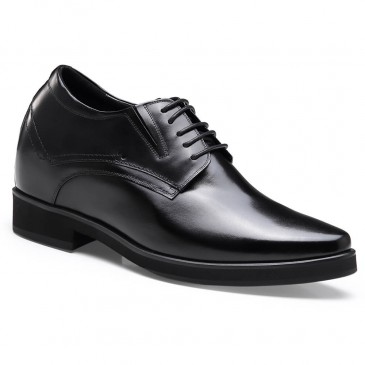 Chamaripa formal height increasing shoes black tall men shoes high heel men dress shoes 10 CM / 3.94 Inches