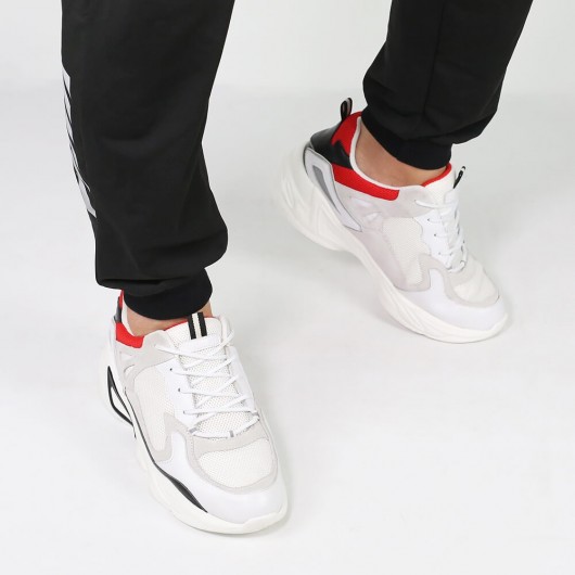 Chamaripa height increasing sneakers white tall men shoes chunky sneakers 7CM / 2.76 Inches