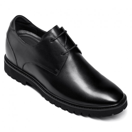काले ऊँची एड़ी के कपड़े के जूते ऊँचाई बढ़ाने वाले जूते जो आपको 9 CM लंबा बनाते हैं