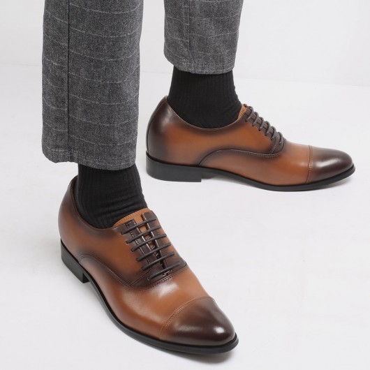 लंबा पुरुष लिफ्ट जूते ऊँचाई बढ़ाना जूते पोशाक पुरुषों के लिए जूते लंबा 7cm (2.76 इंच)