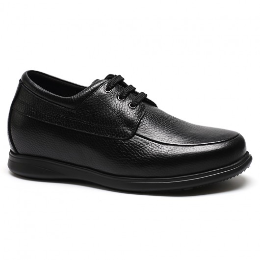 Chamaripa Men Elevator Shoes Black Casual Height Increasing Shoes to Get Taller 7CM /2.76 Inches