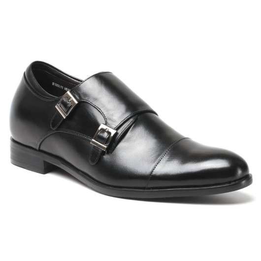 पुरुषों की कैप-पैर की अंगुली भिक्षु का पट्टा लोफ़र लिफ्ट पोशाक जूते 7 CM