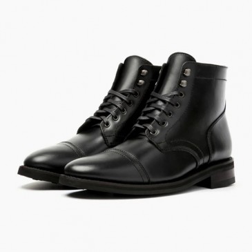 पुरुषों के लिए छुपे हुए ऊँची एड़ी के जूते जूते - हस्तनिर्मित लक्जरी अनुकूलित काले पुरुषों के जूते 7CM