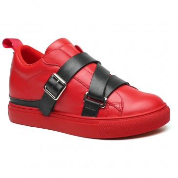 महिला लिफ्ट जूते आरामदायक उच्च ऊँची एड़ी के जूते लाल उठाने के जूते 7 CM