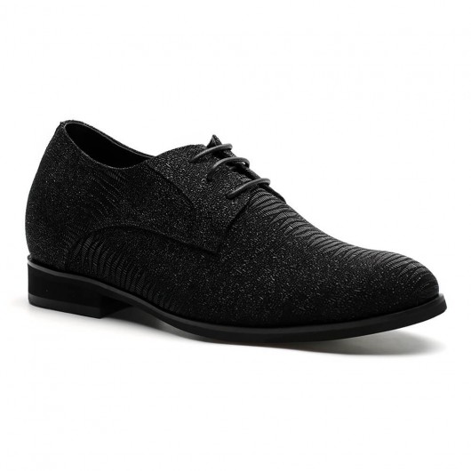 Schwarz Luxux kundengebundene schuhe mit hohen absätzen Männer-Aufzug-Schuh-Höhe, die Schuhe erhöht, erhöhen Kleid-Kleid-Schuhe 7CM