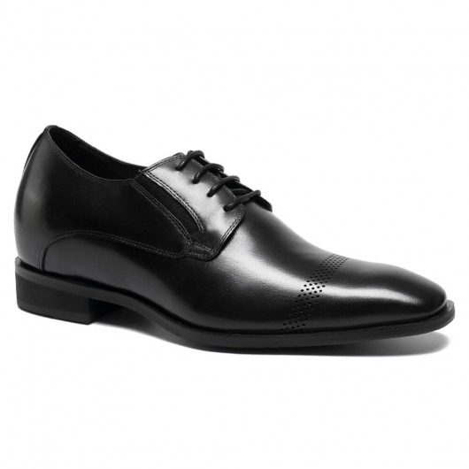 Schwarz Männer Kleid Oxford Höhe erhöhen Schuhe Taller Schuhe