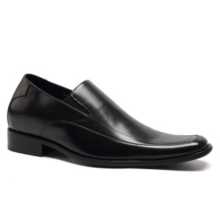 Leisure Business Dress Black Loafers Soft Leather Men Taller Shoes