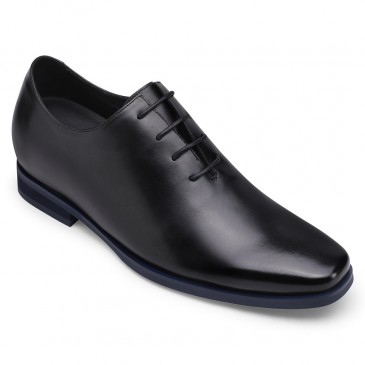 schuhe für kleine männer - schuhe mit erhöhung für männer- weiße leder Oxfords Schuhe 6 CM größer