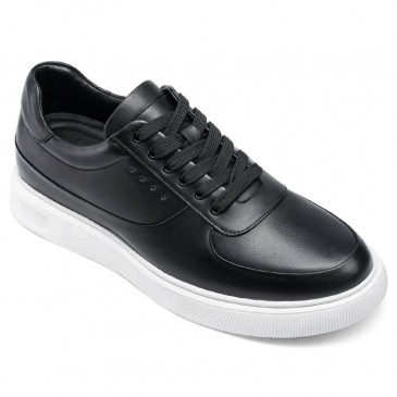 Hohe Schuhe für Männer - schuhe mit hohem absatz männer - Schwarze lässige Sneakers 6 CM