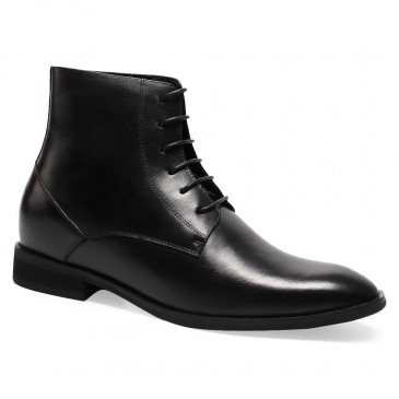 Schwarz Aufzug Boots-Männer kleiden Stiefelette Schuhe