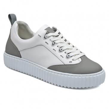 Chamaripa  Frauen keilabsatz sneaker - sneakers mit innenliegendem keilabsatz - grau lässige Schuhe - 6CM größer
