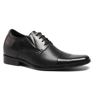 Elevator Shoes Increase Height Shoes Men Business Formal Black Dress Taller 7cm/2.76 Inch