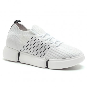 Yüksekliği artan sneakers ayakkabı kadınlar için beyaz uzun ayakkabılar yüksek topuk ayakkabı 8 CM