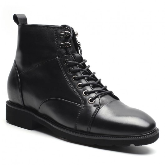 Chamaripa heren schoenen met verborgen hak verhogende schoenen hoge hakken  voor mannen Zwart 7.5 CM Langer - H91B11D202D