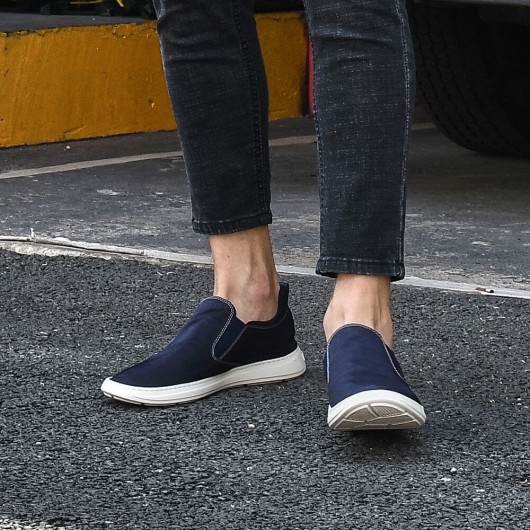 Chamaripa verhogende schoenen heren schoenen met verborgen hak heren  schoenen met hoge hak Donkerblauw 6CM - H01YLK67621