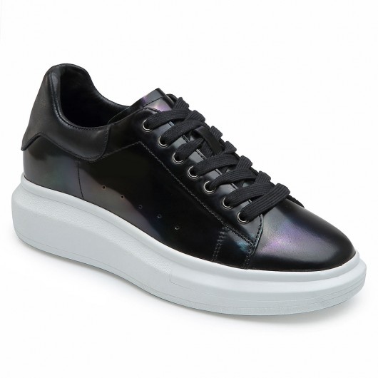 Sneakers Met Verborgen Sleehak, Zwart/Wit - Shoe Level - Nederland