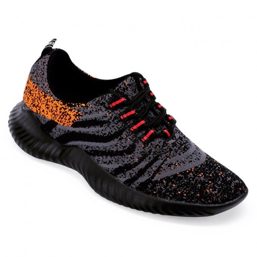 Chamaripa verhogende schoenen schoenen met verhoogde binnenzool  sportschoenen heren 6 CM UP Grijs/ Oranje- H91C103D131D