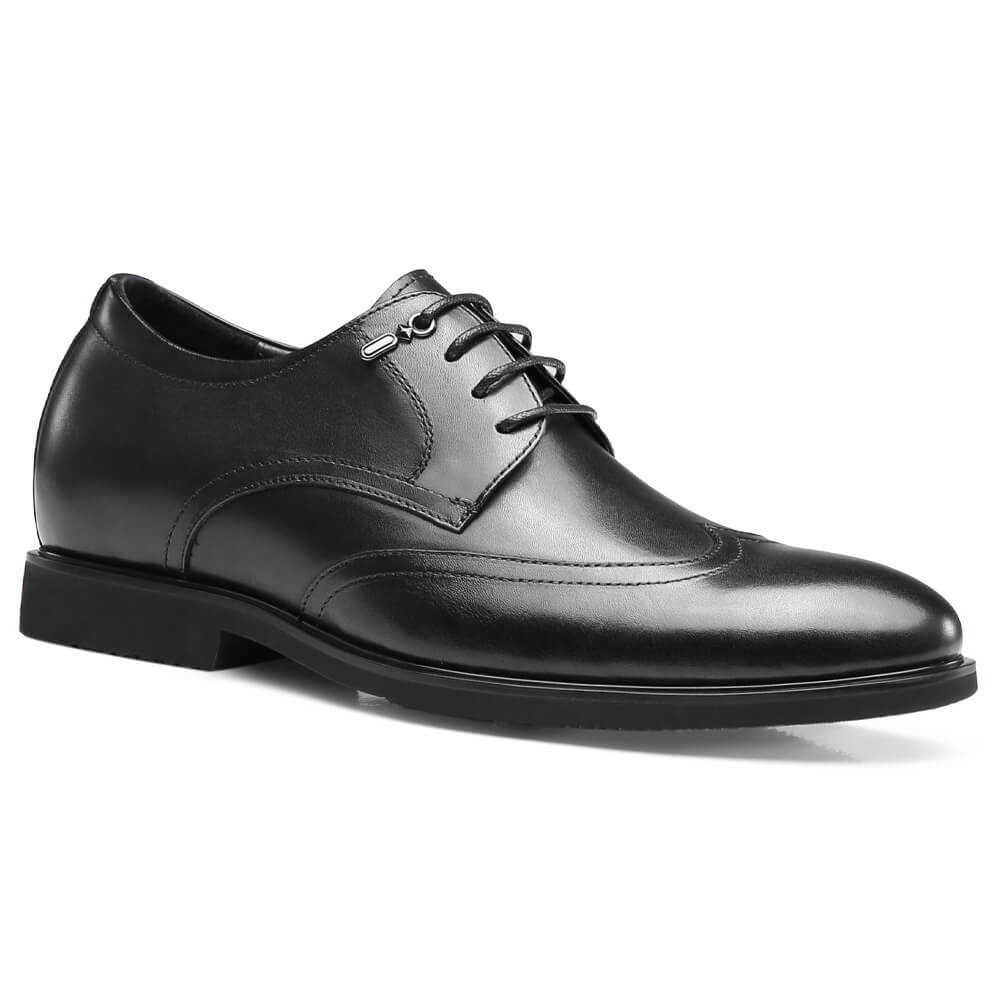 Chamaripa verhoogde schoenen voor mannen heren schoenen met verborgen hak business  schoenen zwart 6 CM - H01HS971612