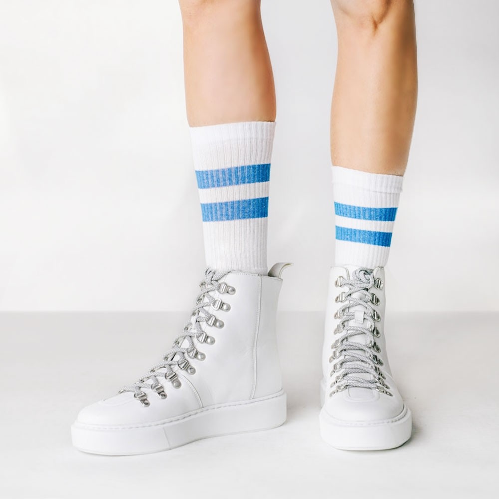 CHAMARIPA dames sneakers met verhoogde hak - sneakers met verborgen sleehak  - witte leren hoge sneakers voor dames 7CM